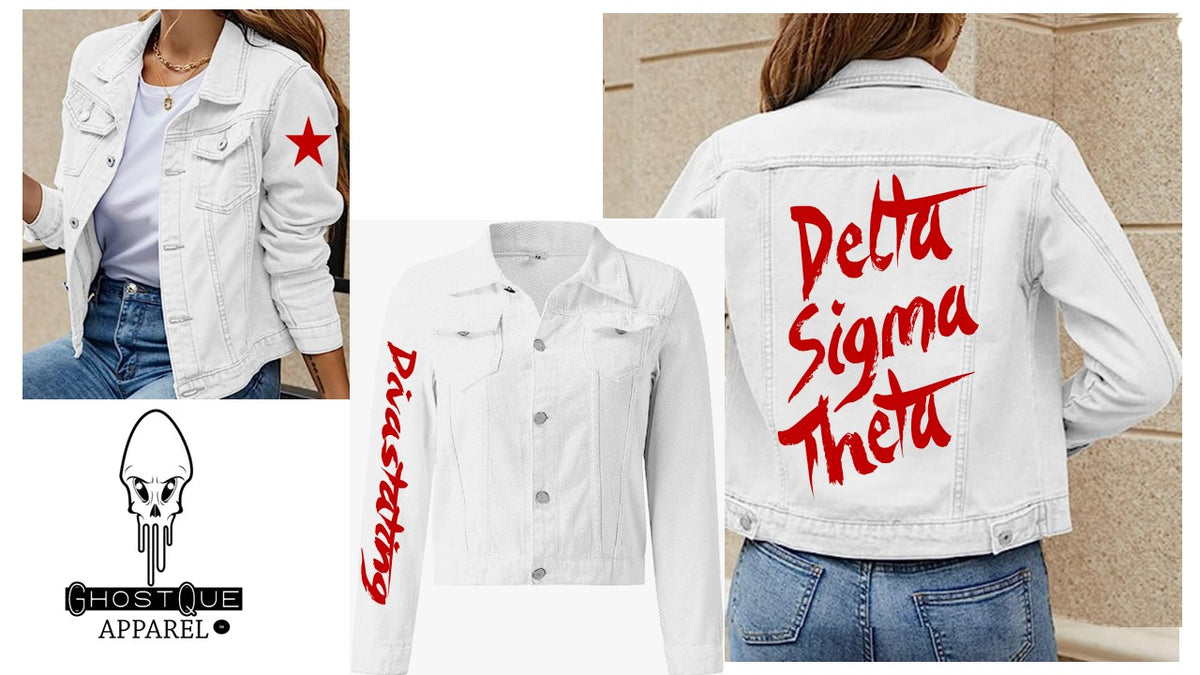 delta sigma theta jean jacket