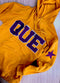 QUE Chenille Hooded Sweatshirt w/Number (Option)