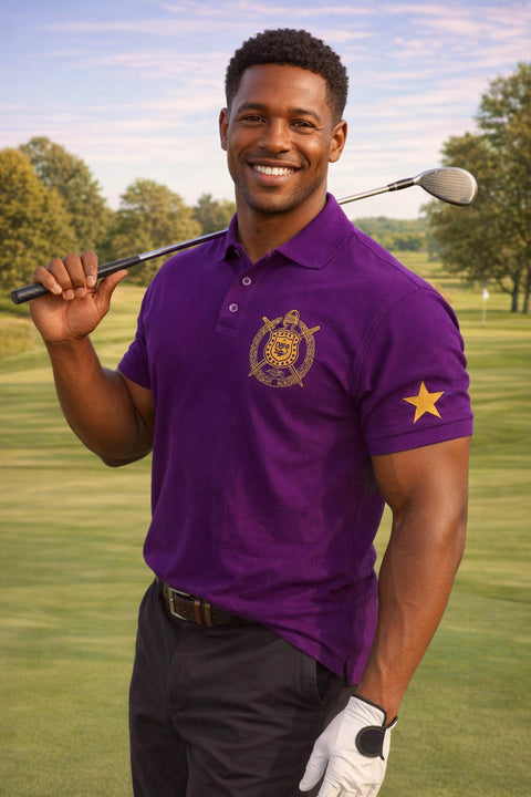 Hollow 68 Shield EMBROIDERED Dual-blend Pique Polo