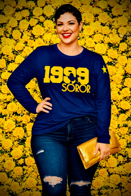 SGRho "Soror - Crossing Year" Silhouette LS Tee
