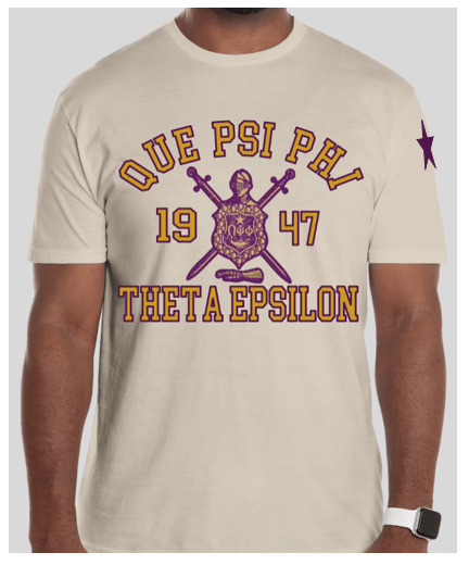 QuePsiPhi ThetaEpsilon Shield SS Tee