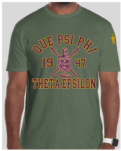 QuePsiPhi ThetaEpsilon Shield SS Tee