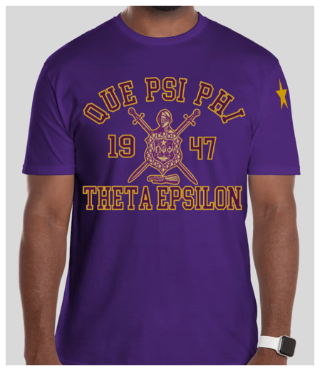 QuePsiPhi ThetaEpsilon Shield SS Tee