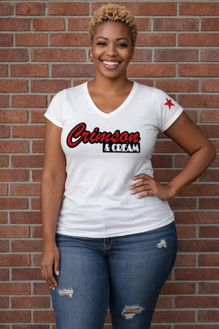 DST "CRIMSON & CREAM" Silhouette SS Tee